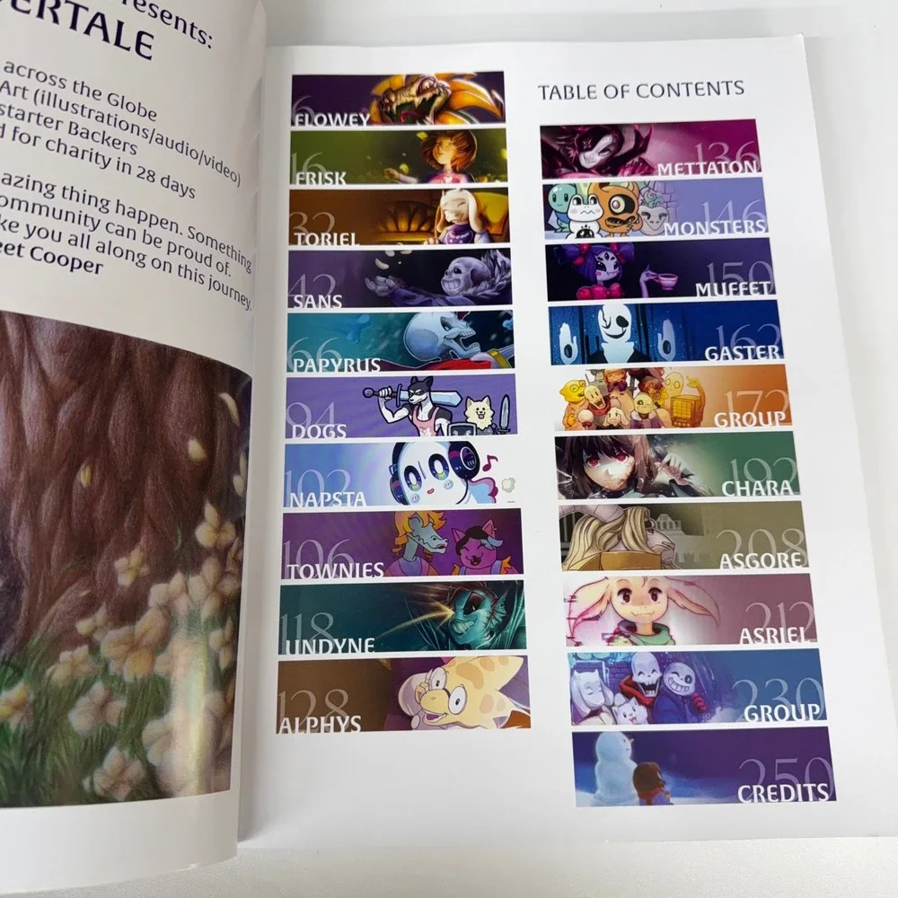 Gamers for Good Presents Undertale Fan Art Book Charity Kickstarter 1st Edition